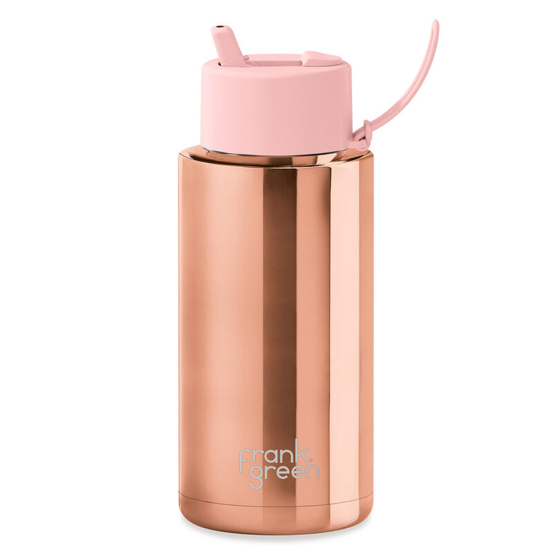 frank green 34oz Rose Gold Bottle With Blushed Flip Lid image number 0